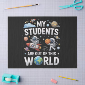 Meine Schüler sind in dieser Weltraumwelt unterweg Seidenpapier