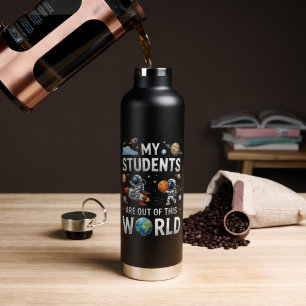 Meine Schüler sind in dieser Weltraumwelt unterweg Trinkflasche