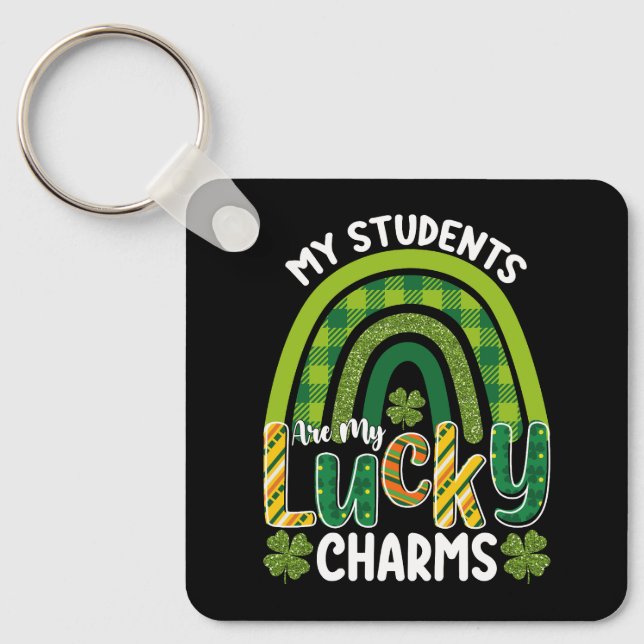 Meine Schüler sind meine Glücksbringer St. Patrick Schlüsselanhänger (Vorderseite)