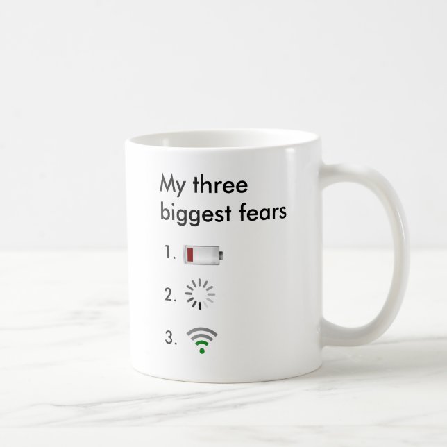 Meine schwache Batterie mit drei größte Furcht, Kaffeetasse (Rechts)