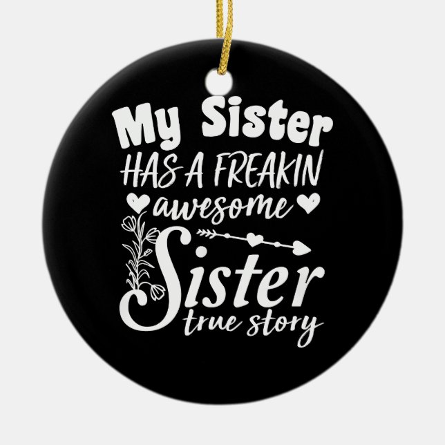 Meine Schwester hat ein Phantastisches, unbekannte Keramik Ornament (Vorne)