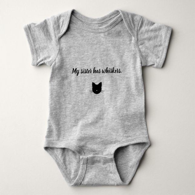 Meine Schwester hat Whiskkers Baby Bodysuit Baby Strampler (Vorderseite)