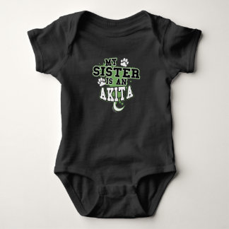 Meine Schwester ist Akita Funny Baby Strampler