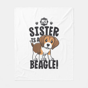 Meine Schwester ist ein Beagle Shirt Kinder Beagle Fleecedecke