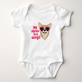 Meine Schwester ist ein Corgi Baby Strampler