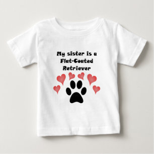 Meine Schwester ist ein flacher Retriever Baby T-shirt