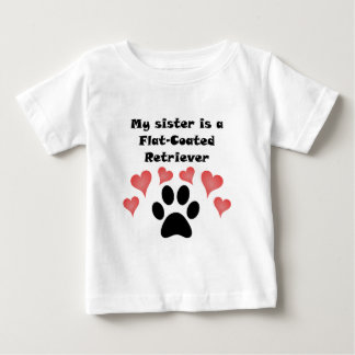 Meine Schwester ist ein flacher Retriever Baby T-shirt