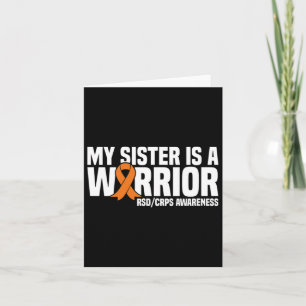 Meine Schwester ist eine warrisierte Orange Ribbon Karte