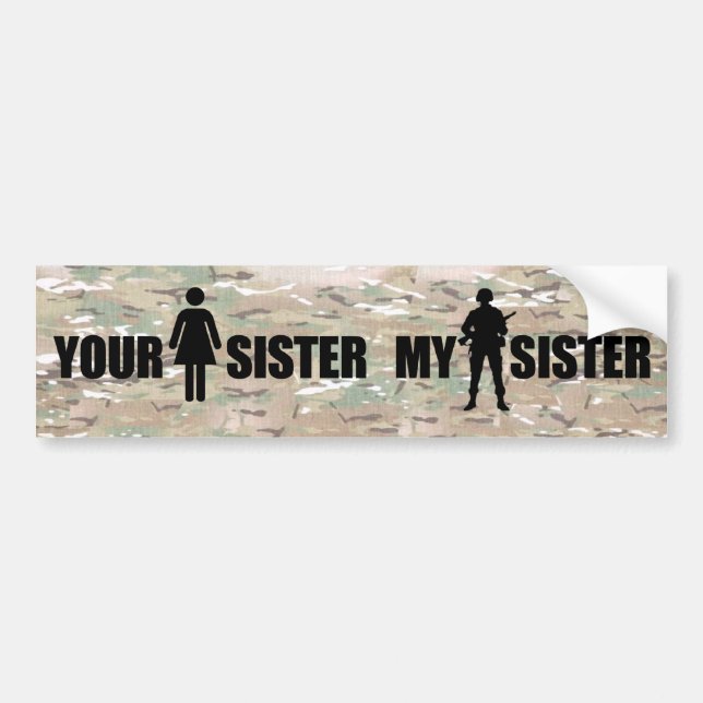 Meine Schwester ist im Militär Autoaufkleber (Vorne)