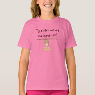 Meine Schwester macht mir Bananen Kunst drucken T-Shirt