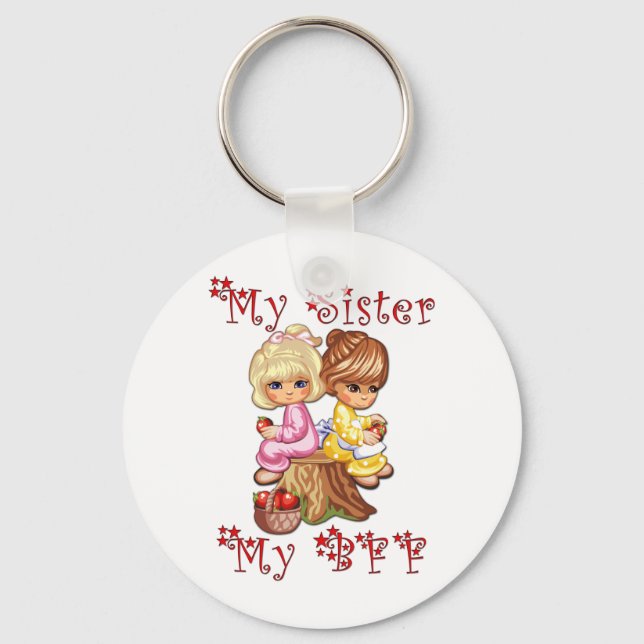 Meine Schwester, meine BESTE FREUNDIN Schlüsselanhänger (Vorderseite)