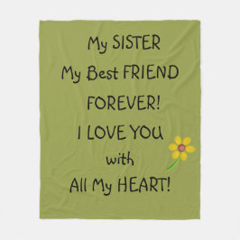 Meine SCHWESTER meine bester FREUND Fleece-Decke Fleecedecke