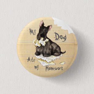 Meine Scottie Ate meine Hausaufgaben Button