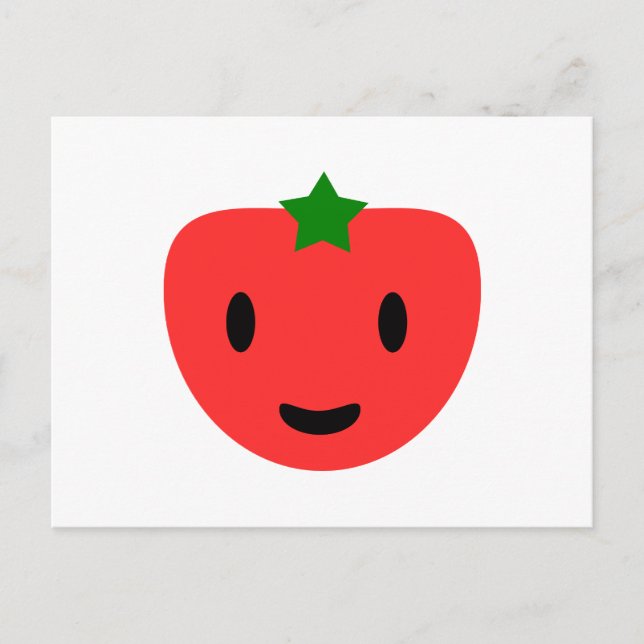 Meine sehr glückliche Tomate Postkarte (Vorderseite)