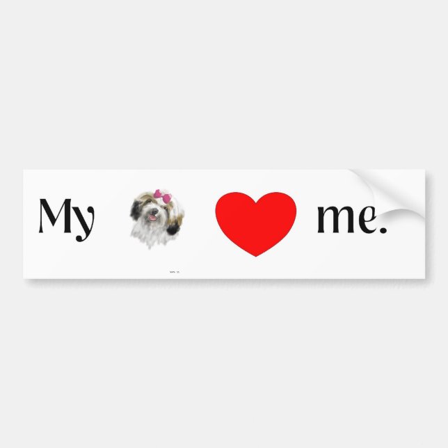 Meine Shih tzu Lieben ich Autoaufkleber (Vorne)