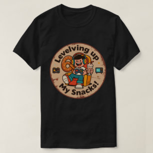 Meine Snacks aufmotzen! Lustige Pixel-Art-Gamer T-Shirt