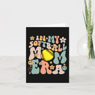 Meine Softball-Mom-Ära-Mutter Groovy Life Game Day Karte