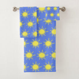 Meine Sonnenschein-Badetücher (Himmelblau & Gelb) Badhandtuch Set