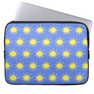 Meine Sonnenschein-Tablethülle (Himmelblau & Gelb) Laptopschutzhülle