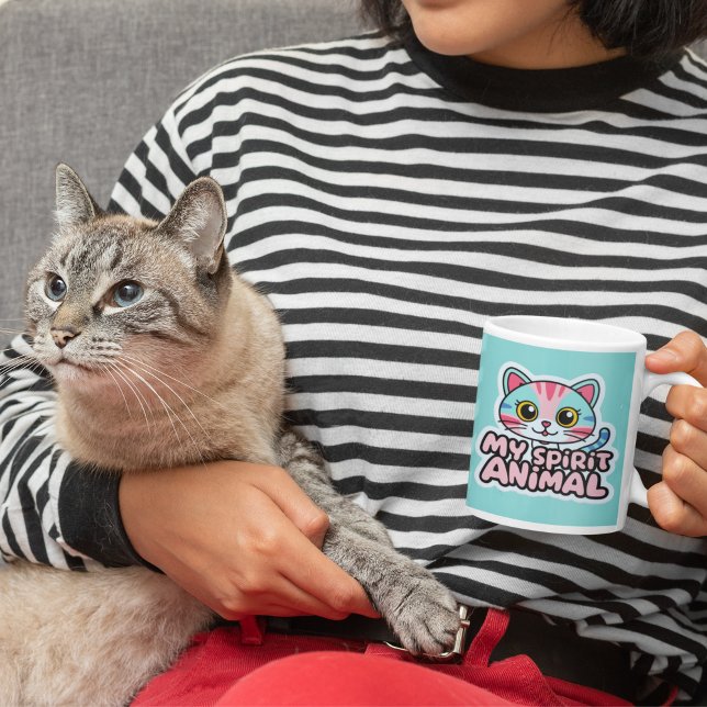 Meine Spirit Animal Cat Tasse (This cute, "My Spirit Animal" cat mug would make the perfect cat lover gift! )