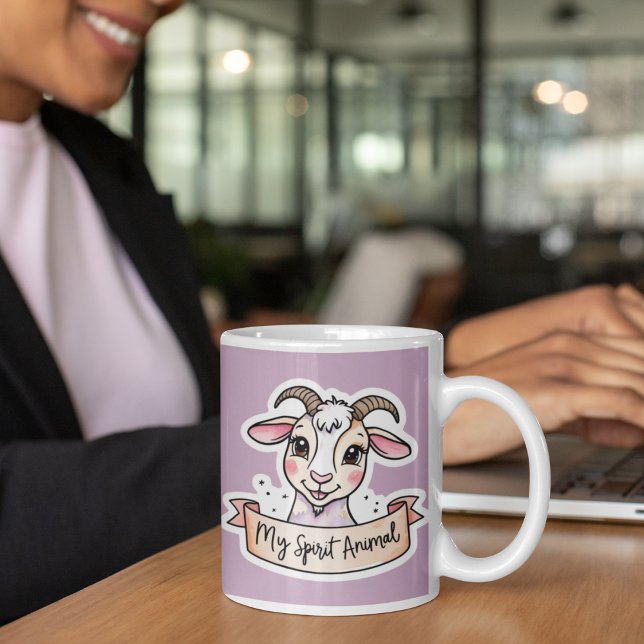 Meine Spirit Animal Goat Tasse (This adorable, "my spirit animal" goat mug would make a great gift for someone special! )