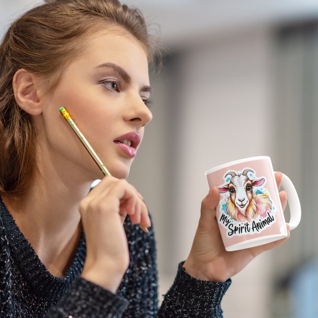 Meine Spirit Animal Goat Tasse (This adorable, "my spirit animal" goat mug would make a great gift for someone special! )