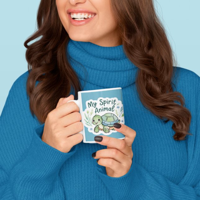 Meine Spirit Animal Turtle Tasse (This adorable, "my spirit animal" turtle mug would make a great gift for someone special! )
