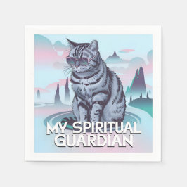 Meine spirituelle Wächterkatze Serviette