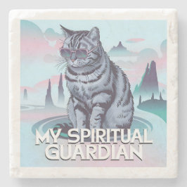 Meine spirituelle Wächterkatze Steinuntersetzer