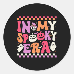 Meine Spooky Era Halloween Ghost Groovy Hippie Hal Runder Aufkleber