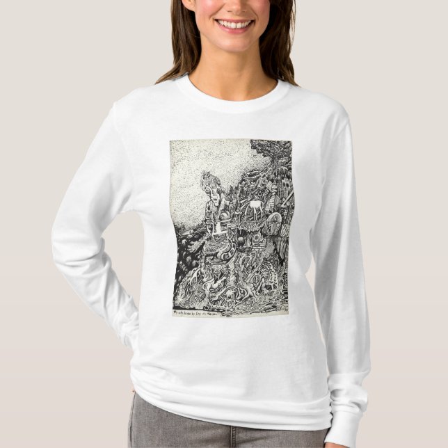Meine Stadt wurde durch Feuer ins Meer getrieben T-Shirt (Vorderseite)