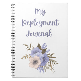 Meine Stationierung Journal mit Lila und rosa Blum Notizblock