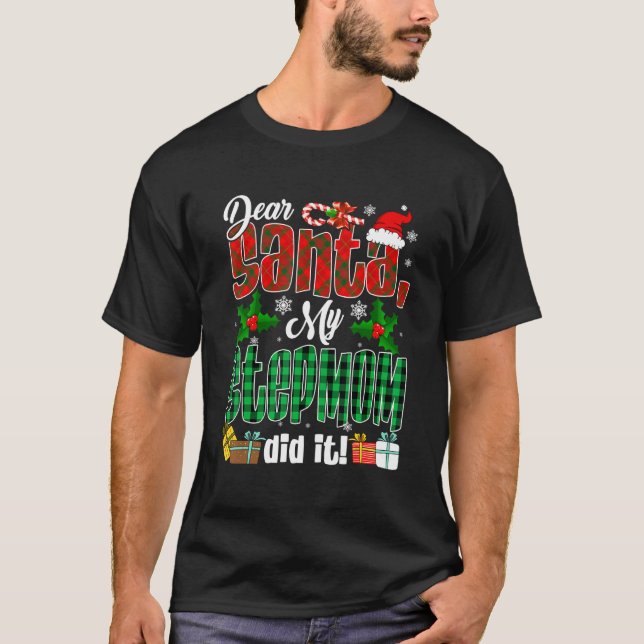 Meine Stepmutter hat Weihnachten Karierte Weihnach T-Shirt (Vorderseite)