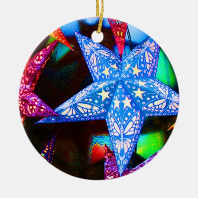 Meine Sterne!  Es ist fast Weihnachten Keramik Ornament (Vorne)