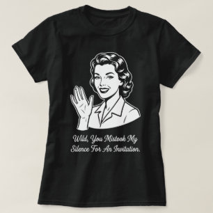Meine Stille als retro Einladung T-Shirt