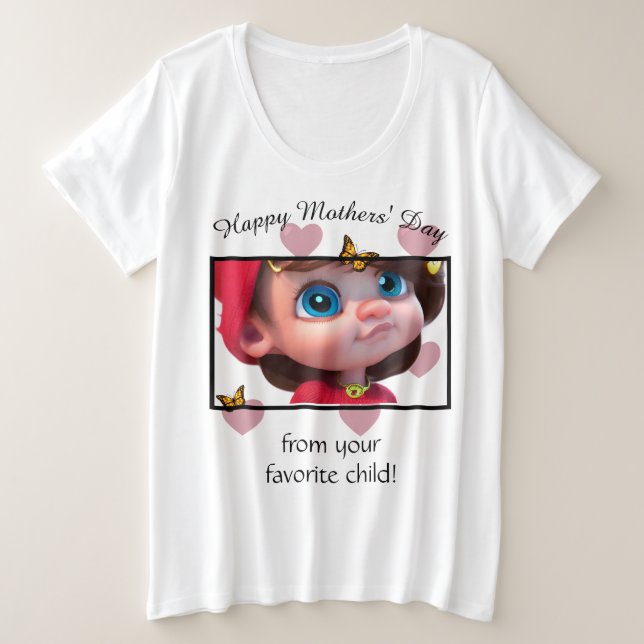 Meine supercoole Mutter Große Größe T-Shirt (Design vorne)