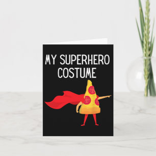 Meine Superheld-Pizza mit Cape Halloween Kostümspa Karte