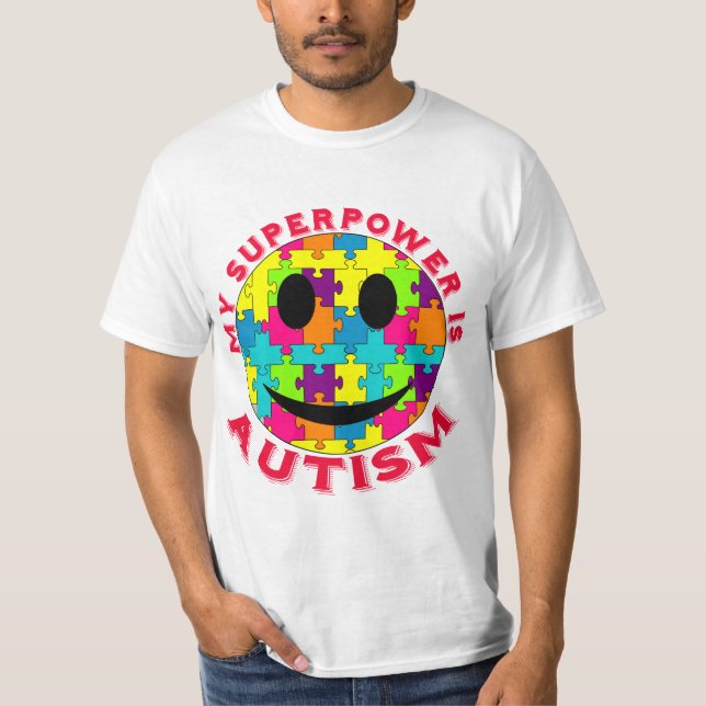 Meine Supermacht ist Autismus! T-Shirt (Vorderseite)
