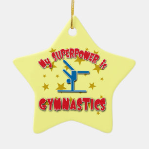 Meine Supermacht ist Gymnastik Keramik Ornament