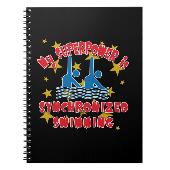 Meine Supermacht ist Synchronschwimmen Notizblock (Vorderseite)