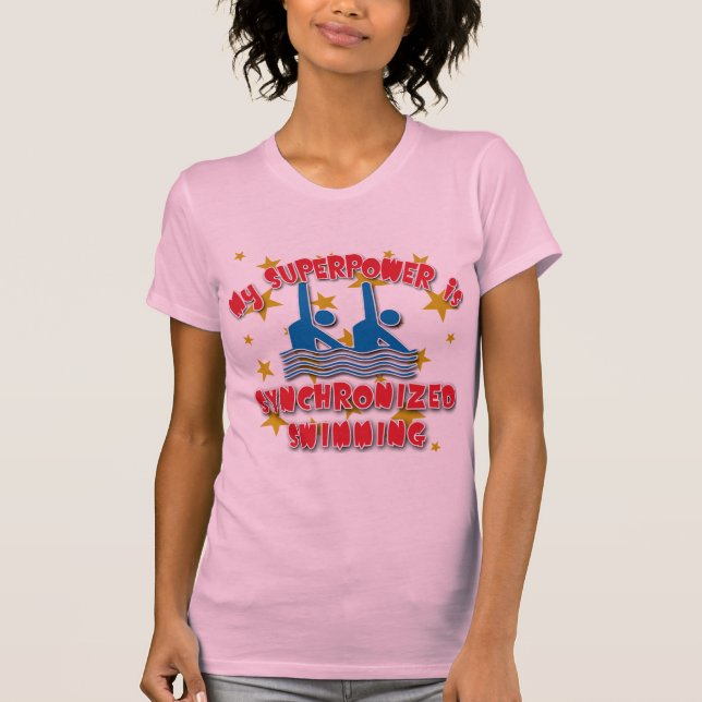 Meine Supermacht ist Synchronschwimmen T-Shirt (Vorderseite)