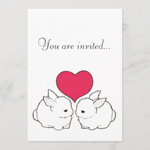 Meine süße Bunny-Liebes-Rache-Hochzeitseinladung Einladung