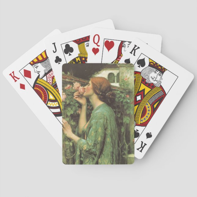 Meine süße Rose, oder Soul der Rose von Waterhouse Spielkarten (Rückseite)