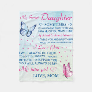 Meine Sweet Heart Daughter ist Personalisiert Fleecedecke
