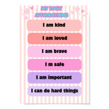 Meine täglichen Affirmationen Wandkunst für Kinder