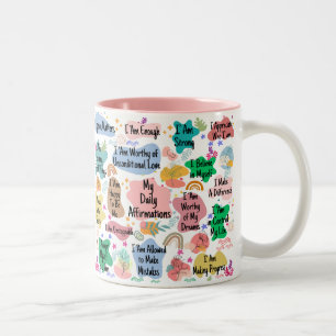Meine täglichen Bejahungen Zweifarbige Tasse