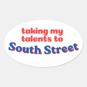 Meine Talente auf der South Street Philly bball Ovaler Aufkleber