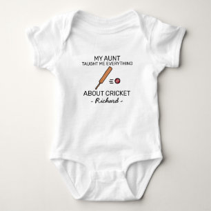 Meine Tante hat mir alles über Cricket beigebracht Baby Strampler