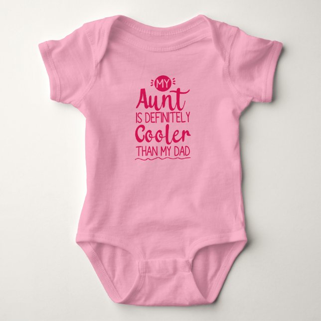 Meine Tante ist definitiv Cool als mein Vater Baby Strampler (Vorderseite)