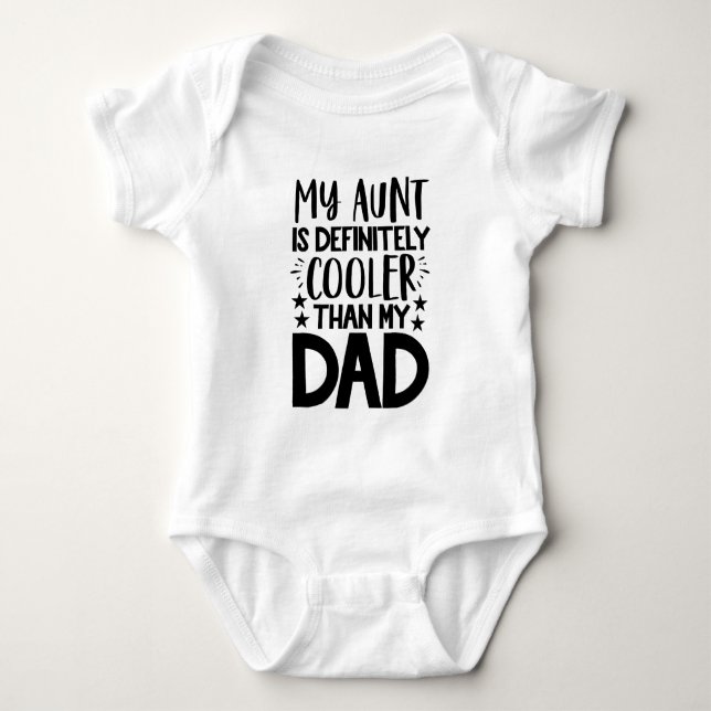 Meine Tante ist definitiv Cool als mein Vater Baby Strampler (Vorderseite)